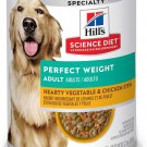 Hill's Science Diet Adult Perfect Weight Hearty Vegetable Canned Dog Food, 24 x 12.5-oz can