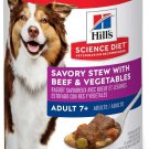 Hill's Science Diet Adult 7+ Savory Stew with Beef & Vegetables Canned Dog Food, 24 x 12.8-oz can