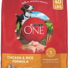Purina ONE Natural SmartBlend Chicken & Rice Formula Dry Dog Food, 40-lb bag