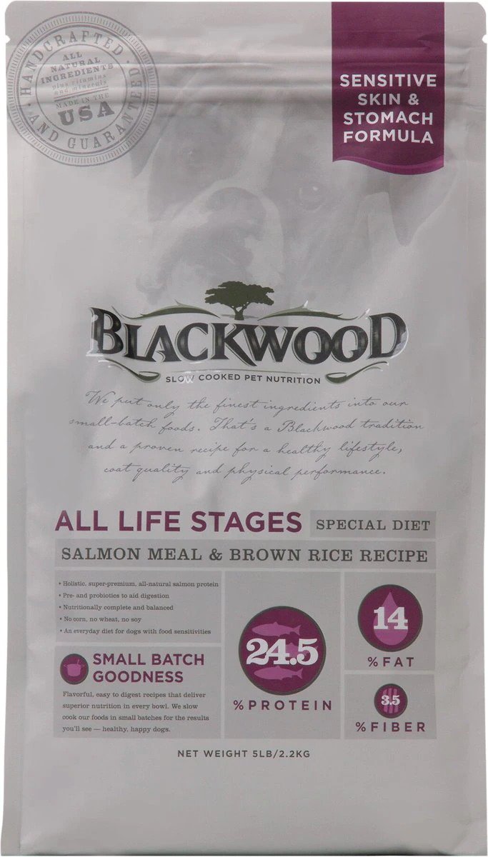 Blackwood Salmon Meal & Brown Rice Recipe Sensitive Skin & Stomach Formula Dry Dog Food, 30-lb bag