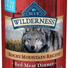 Blue Buffalo Wilderness Rocky Mountain Red Meat Adult Canned Dog Food, 12.5-oz can, two case of 12