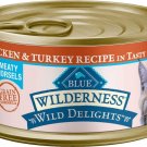 Blue Buffalo Wilderness Wild Delights Chicken & Turkey Canned Cat Food, 3-oz can, case of 48