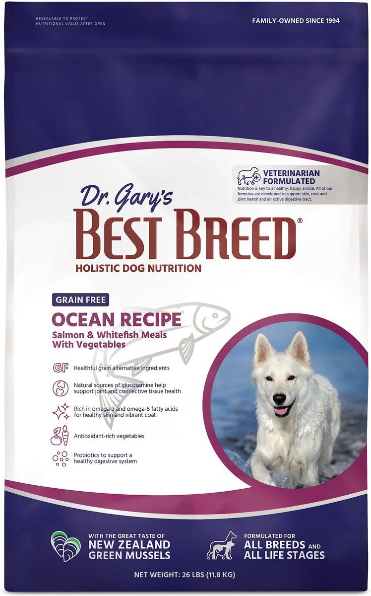 Dr. Gary's Best Breed Holistic Grain-Free Salmon with Fruits & Vegetables Dry Dog Food, 26-lb bag