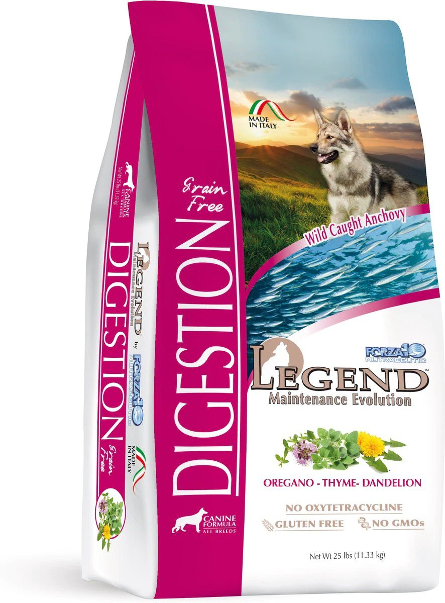 Forza10 Nutraceutic Legend Digestion Grain-Free Wild Caught Anchovy Dry Dog Food, 25-lb bag