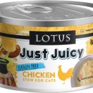 Lotus Just Juicy Chicken Stew Grain-Free Canned Cat Food, 5.3-oz can, case of 24