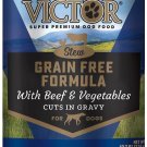VICTOR Beef & Vegetables Stew Cuts in Gravy Grain-Free Canned Dog Food, 13.2-oz can, two case of 12