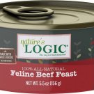 Nature's Logic Feline Beef Feast Grain-Free Canned Cat Food, 5.5-oz, case of 24