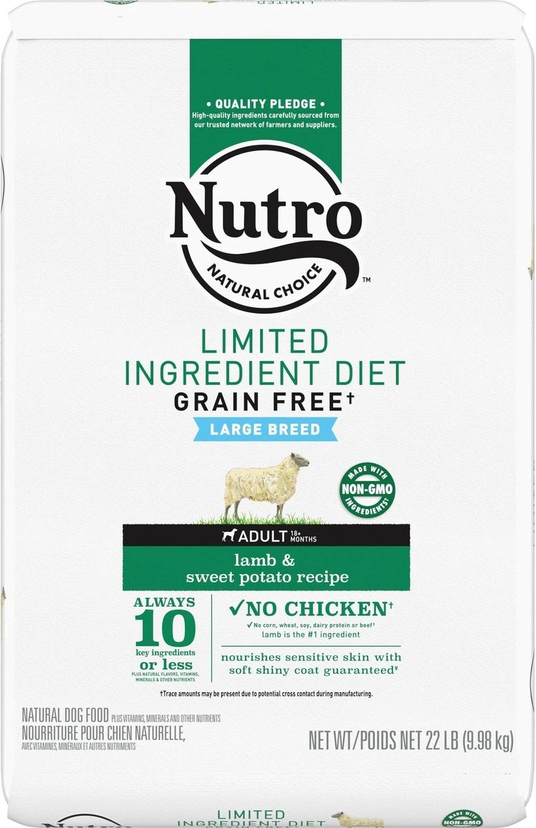 Nutro Limited Ingredient Diet Sensitive Support Large Breed Adult Dry Dog Food, 22-lb bag