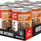 ORIJEN Real Meat Shreds Chicken Recipe Stew Grain-Free Wet Dog Food, 12.8-oz can, case of 12