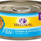 Wellness Complete Health Chicken & Herring Formula Canned Cat Food, 5.5-oz can, case of 24