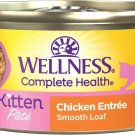 Wellness Complete Health Kitten Chicken Entrée Canned Wet Cat Food, 3-oz can, case of 48