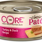 Wellness CORE Natural Grain-Free Turkey & Duck Pate Canned Cat Food, 5.5-oz can, case of 24