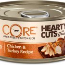 Wellness CORE Hearty Cuts in Gravy Shredded Chicken & Turkey Canned Cat Food, 5.5-oz, case of 24