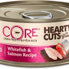 Wellness CORE Hearty Cuts in Gravy Shredded Whitefish & Salmon Canned Cat Food, 5.5-oz, case of 24