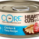 Wellness CORE Hearty Cuts in Gravy Shredded Chicken & Tuna Canned Cat Food, 5.5-oz, case of 24