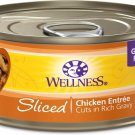 Wellness Sliced Chicken Entree Grain-Free Canned Cat Food, 5.5-oz, case of 24