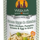 Weruva Green Eggs & Chicken with Chicken, Egg, & Greens in Gravy Canned Dog Food, 14-oz, case of 12