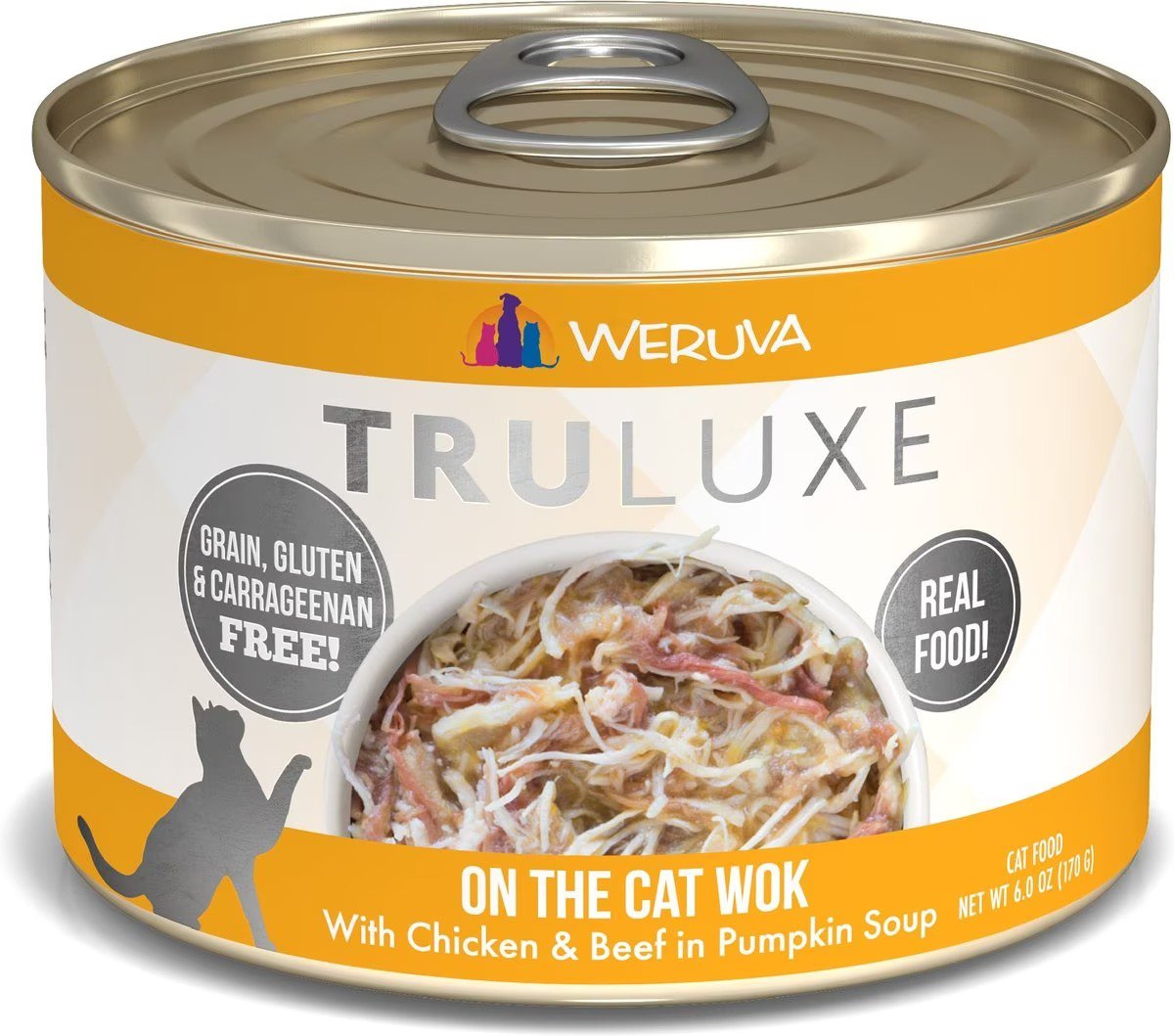 Weruva Truluxe On The Cat Wok with Chicken & Beef Canned Cat Food, 6-oz can, case of 24