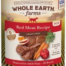 Whole Earth Farms Grain-Free Red Meat Recipe Canned Dog Food, 12.7-oz can, two case of 12