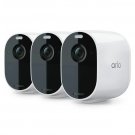 Arlo Essential Spotlight Wireless Security Camera - 3 Pack - 1080p Video Color Night Vision, White