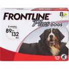 FRONTLINE Plus Flea and Tick Treatment for X-Large Dogs Up to 89 to 132 lbs., 8 Treatments