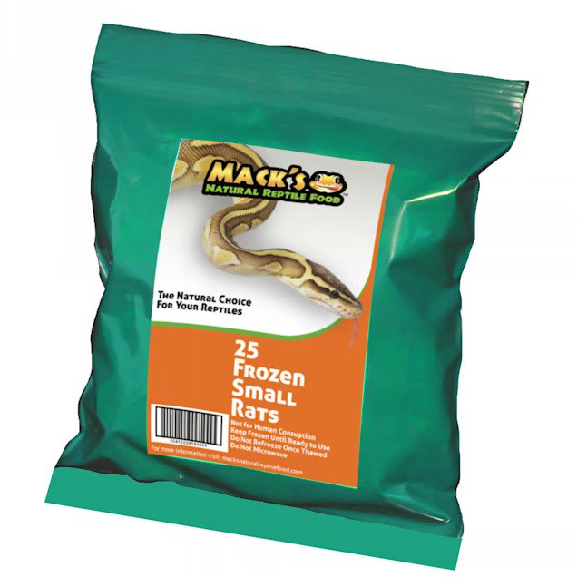 Mack's Natural Reptile Food Frozen Small Rat - 25ct