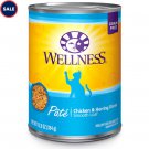 Wellness Complete Health Natural Chicken & Herring Pate Wet Cat Food, 12.5 oz., Case of 12