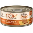 Wellness CORE Natural Chicken, Turkey & Chicken Liver Pate Wet Cat Food, 5.5 oz., Case of 24