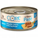 Wellness CORE Natural Grain Free Whitefish Salmon & Herring Pate Wet Cat Food, 5.5 oz., Case of 24