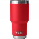 5pcs YETI 30 oz. Rambler Tumbler with MagSlider Lid, Rescue Red