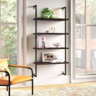 17 Stories Kanissa Ladder Bookcase, Nutmeg/Black