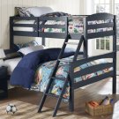 Twin Over Full Solid Wood Standard Bunk Bed by Isabelle & Max, Graphite Blue