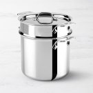All-Clad D3 Tri-Ply Stainless-Steel Pasta Pentola with Lid and Insert, 7-Qt.