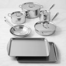 All-Clad d3 Triply Stainless-Steel Cookware and Bakeware 12-Piece Set