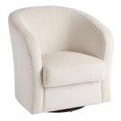 Megan Upholstered Swivel Chair, Ivory Chenille