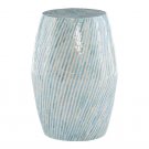 Jannina Capiz Drum Geo Side Table, Mother of Pearl