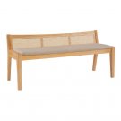 Abacos Rattan Cane Bench, Natural
