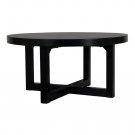 Astell Round Wood X Base Coffee Table, Black