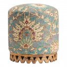 Aina Round Moroccan Style Upholstered Stool