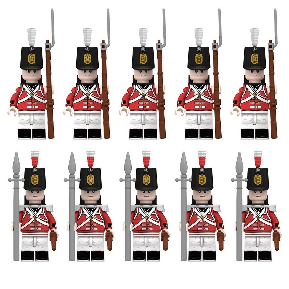 10pcs Napoleonic Wars British Army Redcoat The British NCO Private ...