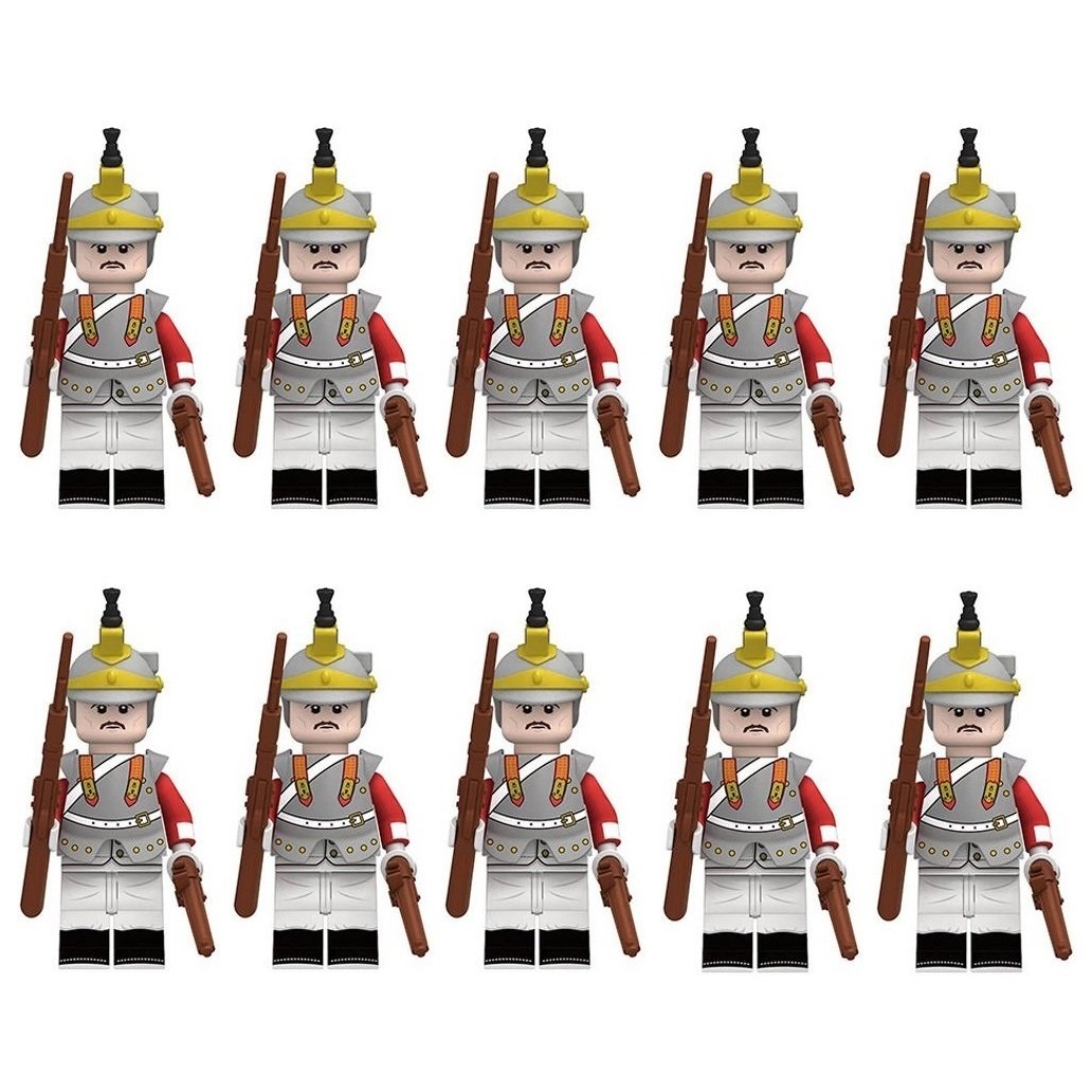 10pcs Napoleonic Wars Spanish Army the Spanish Cuirassier Cavalry Minifigures