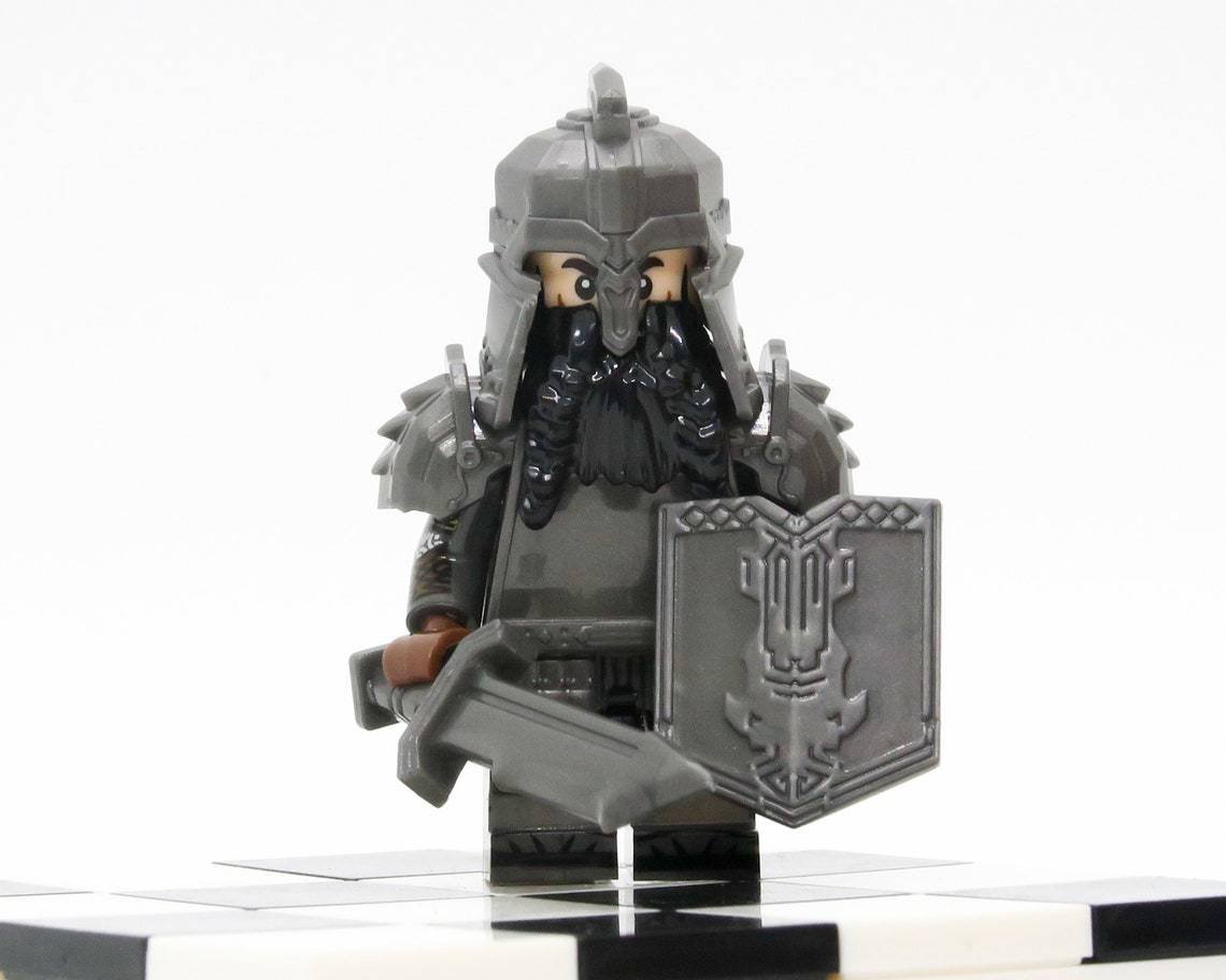 The Hobbit Iron Hills Dwarf Armored Swordsman Minifigures Weapons Accessories