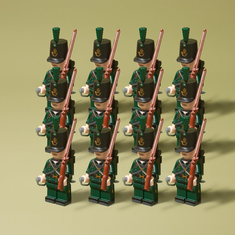 12pcs Napoleonic Wars British 95th Rifles Regiment Infantry Soldiers Minifigures