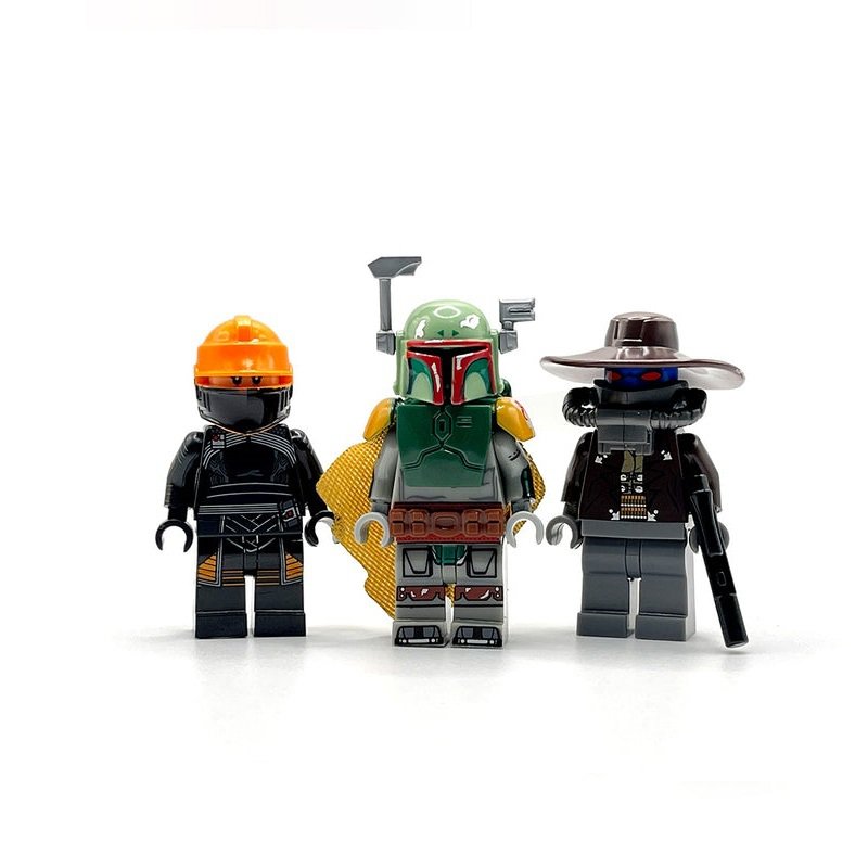 3pcs Star Wars Bounty Hunter Boba Fett Fennec Shand Cad Bane Minifigures Toys