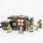 WW2 US Army Military Medic Team Minifigures Set The Dodge WC-54 and Accessories