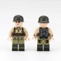 4pcs WW2 US Army The Pacific War Infantry Soldiers Minifigures Accessories
