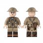 10pcs WW2 United Kingdom British Infantry Soldiers Minifigures Accessories