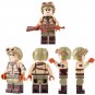 4pcs WW2 US Army 9th Armoured Division Tankers Minifigures Weapons Accessories