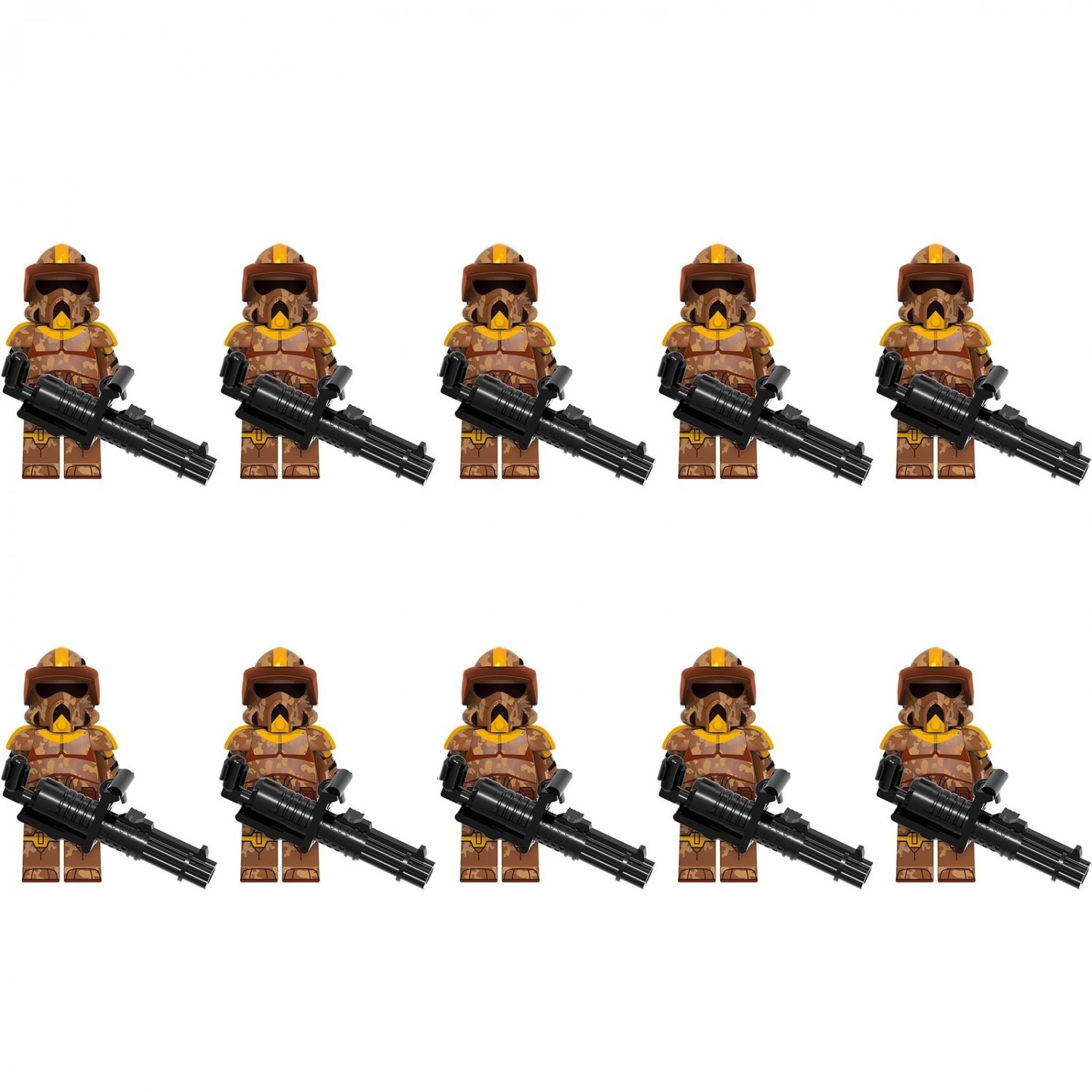 10pcs Star Wars Geonosis ARF Troopers Minifigures Set