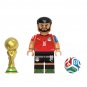 6pcs World Cup Hernandez Salah Neuer Rodriguez Casemiro Minifigures Minifigs Toy